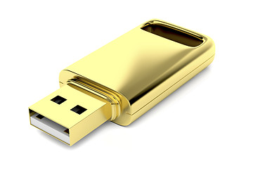 Image showing Luxury golden usb stick