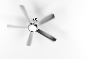 Image showing Spinning ceiling fan