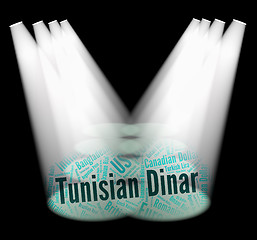 Image showing Tunisian Dinar Indicates Exchange Rate And Banknotes