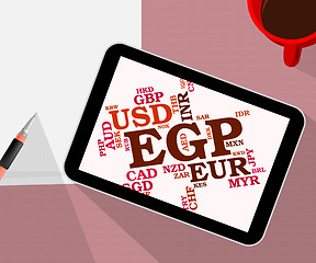 Image showing Egp Currency Represents Forex Trading And Exchange