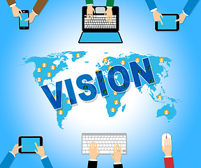 Image showing Business Vision Indicates Web Site And Aims