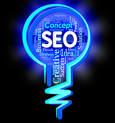 Image showing Seo Lightbulb Represents Search Engines And Index