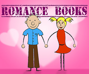 Image showing Romance Books Means Tenderness Heart And Passion