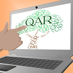 Image showing Qar Currency Indicates Exchange Rate And Fx