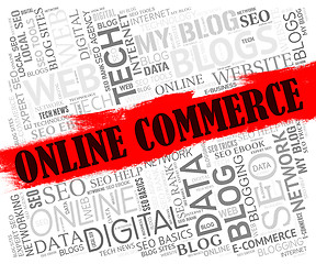 Image showing Online Commerce Means Web Site And Business