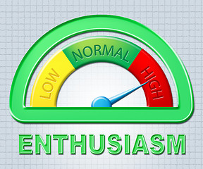 Image showing High Enthusiasm Indicates Enthusiast Inspire And Scale