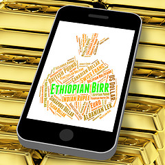 Image showing Ethiopian Birr Indicates Worldwide Trading And Banknote