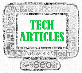 Image showing Tech Articles Indicates Magazines Computing And Publish