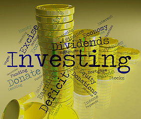 Image showing Investing Word Represents Return On Investment And Growth