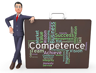 Image showing Competence Words Represents Capability Aptitude And Adeptness