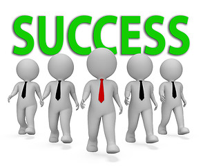 Image showing Success Businessmen Means Winning Executive And Victorious 3d Re