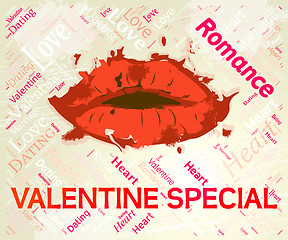 Image showing Valentine Special Means Valentines Day And Bargain