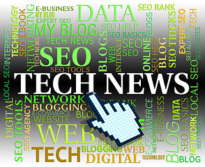 Image showing Tech News Indicates Social Media And Article