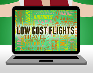 Image showing Low Cost Flights Means Sale Promotional And Cheaper
