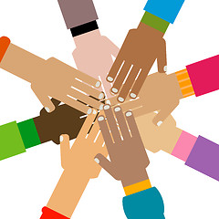 Image showing diversity hands together