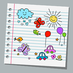 Image showing notebook paper summer