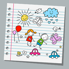 Image showing notebook paper summer