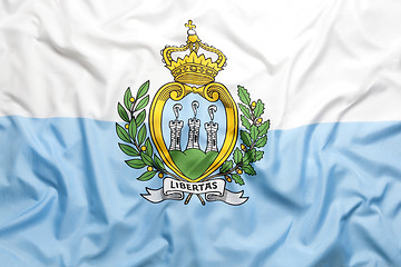 Image showing Textile flag of San Marino   