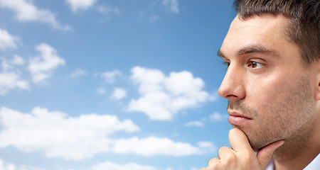 Image showing close up of businessman male face