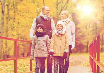 Image showing happy family in autumn park