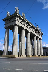 Image showing  View of the Triumphal Arch in St. Petersburg