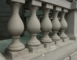 Image showing  old stone balusters