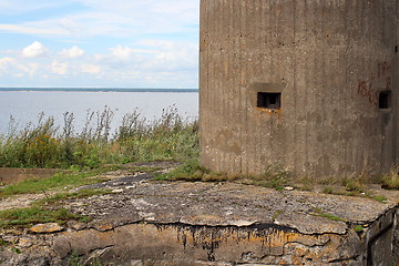 Image showing  gun turret sea fort