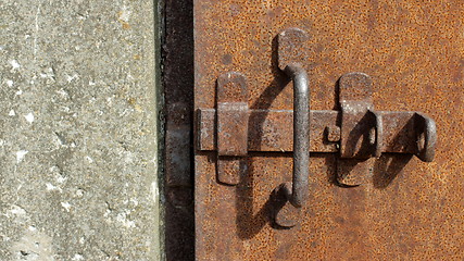 Image showing   prison door with deadbolt