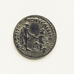 Image showing Vintage Old Roman coin