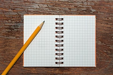 Image showing Notebook with Pencil