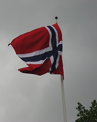 Image showing Large norwegian flag