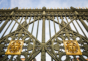 Image showing Royal Palace gate detail