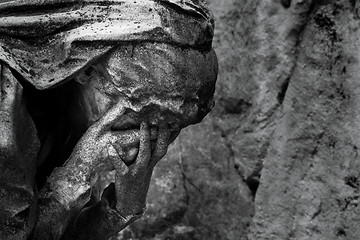 Image showing Old Cemetery statue