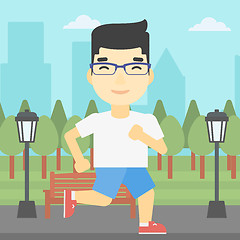 Image showing Young man running vector illustration.