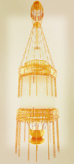 Image showing Traditional arabic lamp. 3D illustration. Vintage style.