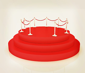 Image showing podium 3d. 3D illustration. Vintage style.