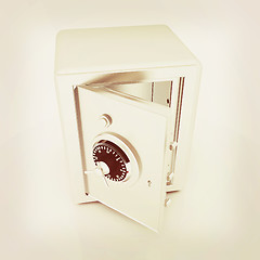 Image showing Security metal safe with empty space inside . 3D illustration. V