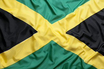 Image showing Textile flag of Jamaica