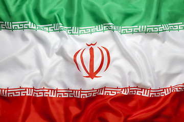 Image showing Textile flag of Iran
