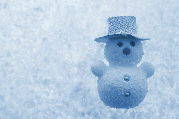 Image showing snowman in the snow 