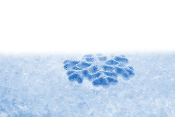 Image showing christmas decoration in the snow