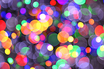 Image showing abstract christmas color lights background