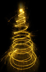 Image showing christmas tree from the light 