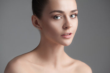 Image showing Beautiful Girl face. Perfect skin