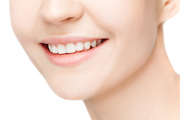 Image showing Beautiful and healthy woman smile, close-up