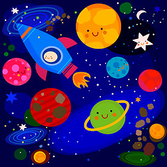 Image showing stars and planets