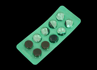 Image showing Black pills blister