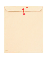 Image showing Manila envelope with red string