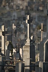 Image showing Graveyard with tombstones