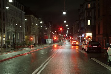 Image showing Urban street at night